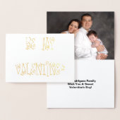 Happy Valentin's Day Swirly Font toevoegen Foto en Folie Kaarten (Display)