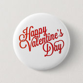 Happy Valentin's Day Text Design Ronde Button 5,7 Cm (Voorkant)