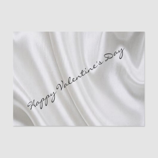 Happy Valentin's Day Tissue Paper Silver Tissuepapier (Voorkant)