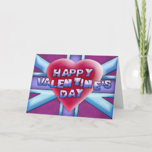 Happy Valentin's Day Union Jack Card Feestdagen Kaart