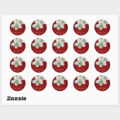 Happy Valentin's Day Violet Coordinating Items Ronde Sticker (Vel)