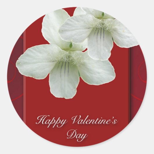 Happy Valentin's Day Violet Coordinating Items Ronde Sticker (Voorkant)