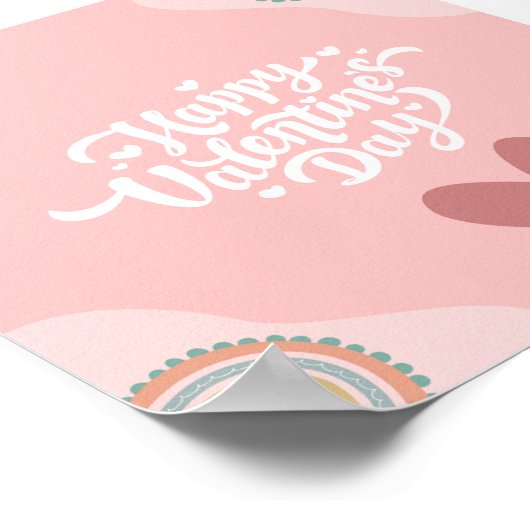 Happy Valentin's Day Wall Art Poster (Hoek)