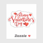 Happy valetines dag sticker (Vel)