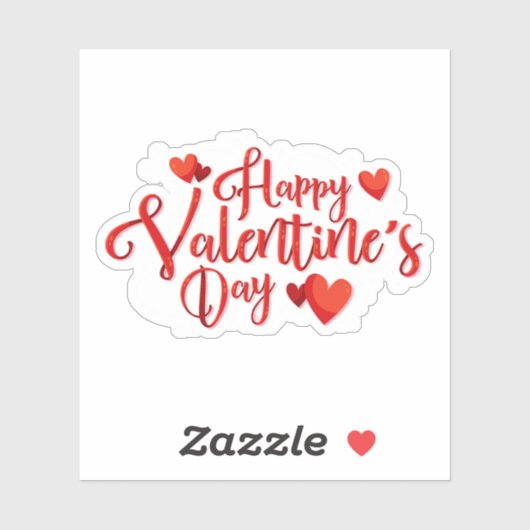 Happy valetines dag sticker (Vel)