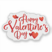 Happy valetines dag sticker (Voorkant)