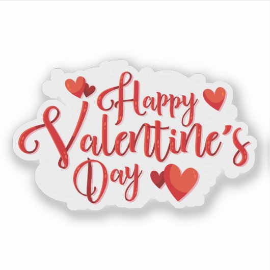 Happy valetines dag sticker (Voorkant)