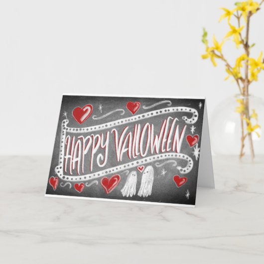 Happy Valloween Kaart (Gele Bloem)