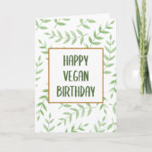 Happy Vegan Birthday Kaart (Voorkant)
