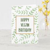 Happy Vegan Birthday Kaart (Gele Bloem)