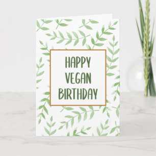 Happy Vegan Birthday Kaart