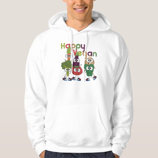 Happy Vegan Hoodie (Voorkant)