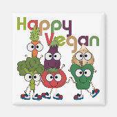 Happy Vegan Magneet (Voorkant)