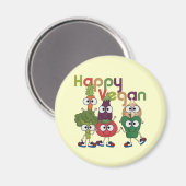 Happy Vegan Magneet (Voorkant / Achterkant)