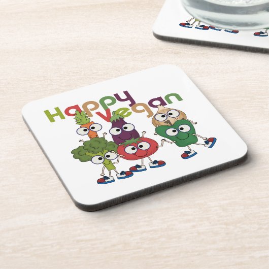 Happy Vegan Onderzetter (Linkerzijde)