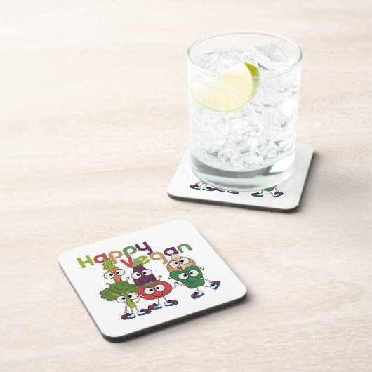 Happy Vegan Onderzetter (Rechterzijde)