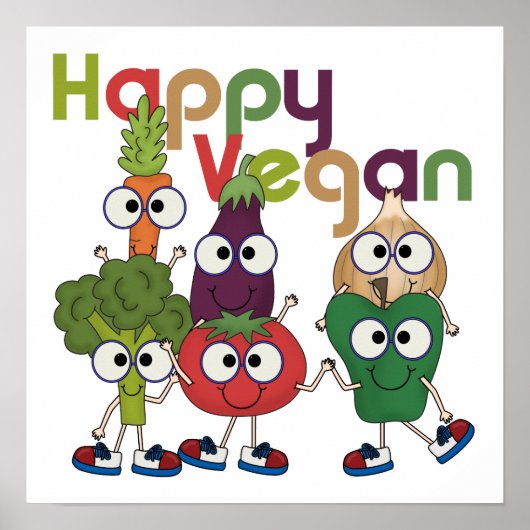 Happy Vegan Poster (Voorkant)