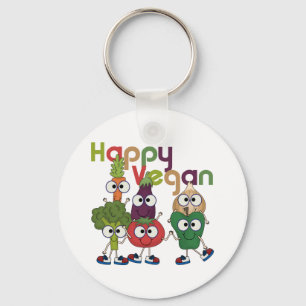 Happy Vegan Sleutelhanger