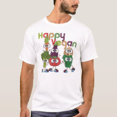 Happy Vegan T-shirt (Voorkant)