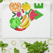 HAPPY VEGAN THEEDOEK (Gevouwen)