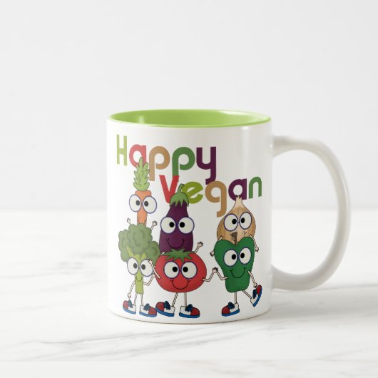 Happy Vegan Tweekleurige Koffiemok (Rechts)