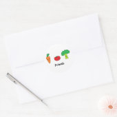 Happy Vegetable Friends Ronde Sticker (Envelop)