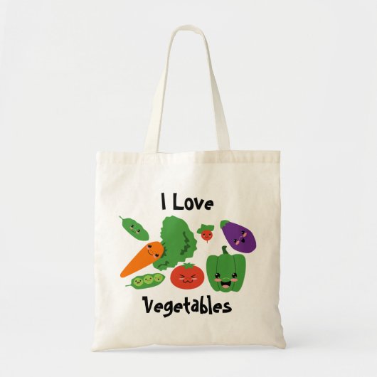Happy Vegetables Canvas tas (Voorkant)