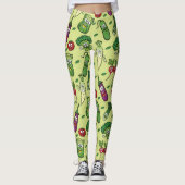 Happy Vegetables Pattern Leggings (Voorkant)