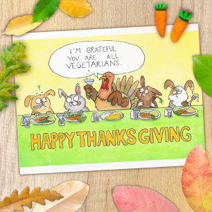 Happy Vegetarian Thanksgiving Briefkaart