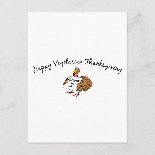 Happy Vegetarian Thanksgiving Feestdagenkaart (Voorkant)