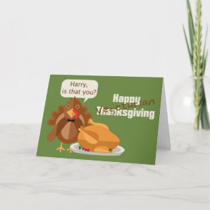 Happy Vegetarian Thanksgiving Humor Feestdagen Kaart