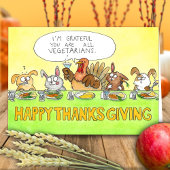Happy Vegetarian Thanksgiving Kaart