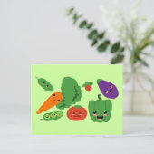 Happy Veggies Briefkaart (Staand voorkant)