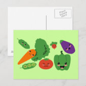Happy Veggies Briefkaart (Voorkant / Achterkant)