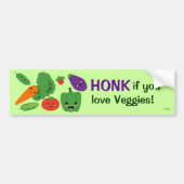 Happy Veggies Bumpersticker (Voorkant)