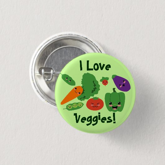 Happy Veggies Button (Voorkant /achterkant)