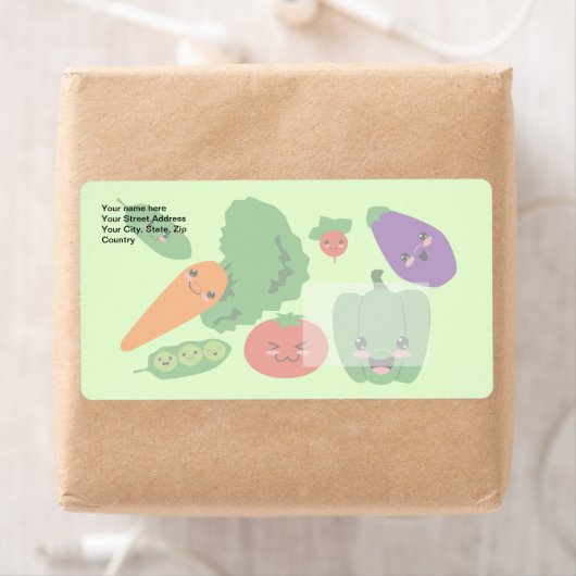 Happy Veggies Etiket (Insitu)