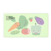 Happy Veggies Etiket (Voorkant)
