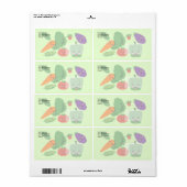 Happy Veggies Etiket (Full Sheet)