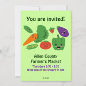 Happy Veggies Invitations Kaart (Voorkant)