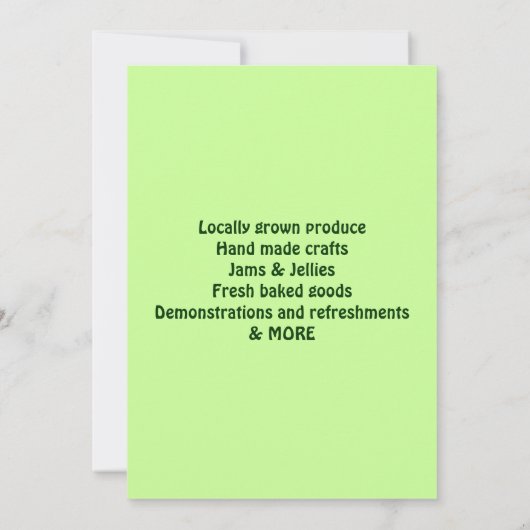 Happy Veggies Invitations Kaart (Achterkant)