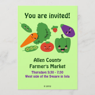 Happy Veggies Invitations Kaart