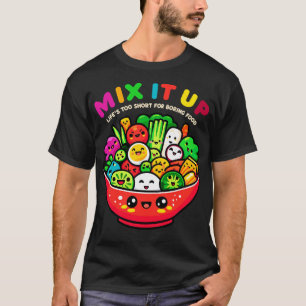 Happy Veggies Salade Bowl Schattige Kawaii Vegetar T-shirt