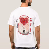 Happy Velentine's Day - Eeuwige Vlam Liefde T-shirt (Achterkant)