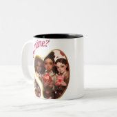 Happy Velentine's Day - Valentijns's Joy Tweekleurige Koffiemok (Voorkant links)