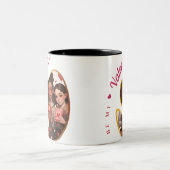 Happy Velentine's Day - Valentijns's Joy Tweekleurige Koffiemok (Center)