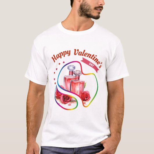 Happy Velentine's Day - Ware Liefde's Glow T-shirt (Voorkant)