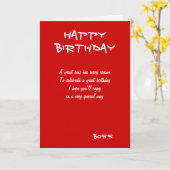 Happy verjaardagsbaas wenskaarten kaart (Gele Bloem)