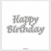 Happy verjaardagsballontekst modern sticker (Vel)