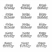 Happy verjaardagsballontekst modern sticker (Voorkant)